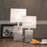 Popular Custom Logo Cheap Cuboid Pillar Custom Vintage Relief White Marble Table Lamp Porcelain for Home Decor