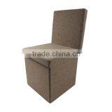 Contemporary Backrest Storage Stool Ottoman thumbnail-1