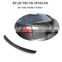 for Tesla Model 3 T Style Carbon Fiber Car Rear Trunk Wing Spoiler 16-18 thumbnail-2