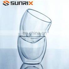 2021 Fashionable Double Wall Thermal Espresso Cups Glasses, Heat Resistant Thermal Glass, Coffee Cup for Hot & Cold Drinks thumbnail-3