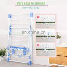 Multi-purpose Free Standing Folding Clothes Drying Rack Household Stainless Steel Rectangular Heavy Duty Clothes Drying Rack thumbnail-5