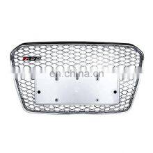 RS5 Front Bumper Grille for Audi A5 B85 Chrome Silver Black High Quality Center Honeycomb Mesh Grill 2012-2016 thumbnail-3