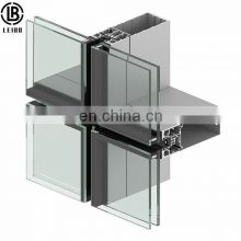 Building Fabrication and Engineering Material Aluminum Metal Frame Glass Curtain Wall