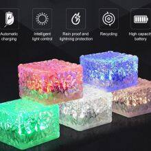 Top Grace Waterproof Anti Moisture Decoration Underground Pavement Garden LED Solar Brick Light thumbnail-2