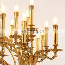 Luxury French Pendant Light Brass Pendant Lamp Gold Chandelier Candle Chandeliers Antique Brass Light thumbnail-5