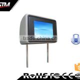 7/8 inch touch screen taxi car headsest ad player video tv ad monitor digital display network usb
