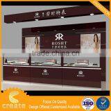 Customized display cabinet with glass doors cardboard counter watch display