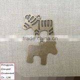 Wholesale Zinc Alloy Bronze Plaque Tiger Zebra Pendant thumbnail-1