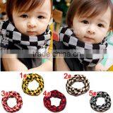 Checked Circle Wool Knitted Baby Scarf thumbnail-1