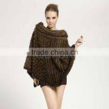 QD28603 New Style Knitted Mink Fur Poncho 2013 Collection thumbnail-1