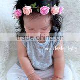 Hot-sales Baby Flower Headband Toddler Summer Flet Flower Headband Kids Flower Elastic Headband Wh-1753 thumbnail-2