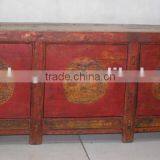 Chinese Antique Hand Painting Mongolia Cabinet