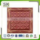 Contemporary Bed Room 3D Embossing Faux Leather Wall Covering thumbnail-2