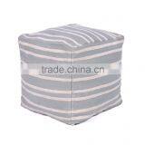 Natural Fibres Cotton Stripe Pattern Pouf Cover thumbnail-1