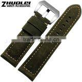 Newest Design Italian Soft Calf Leather Watch Bracelet 24mm Green Dark Brown Brown Wholesale 3PCS