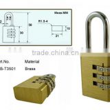 Heavy duty brass padlock drawer combination lock combination zipper lock