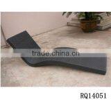 Garden Sunbed Lounger With Table PE Rattan thumbnail-1