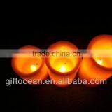 D75*H100 130 150mm Wave Edge Real Wax Blowing LED Candle Christmas Set thumbnail-2