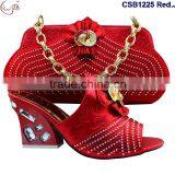 CSB1225 Chowleedee Fasion Latest Fashion Woman Italy Style High Heel Sandal Shoes With Matching Bag thumbnail-4