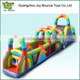 Colorful Jungle Inflatable Turbo Rush Obstacle Course