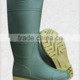 green pvc rain boots without steel toe,wellington boots,rain shoes