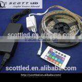 RGB Led Strip + Remote Controller + Adapter,12V Input SMD5050 60LEDs/m