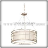 UL Listed Brushed Nickel Round Hanging Light Decorative Hotel Pendant Lamp Fixture For Indoor C81369