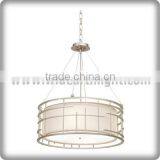 UL Listed Brushed Nickel Round Hanging Light Decorative Hotel Pendant Lamp Fixture For Indoor C81369