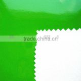 100% PU Synthetic patent leather fabric for bag with Plain backing