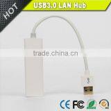 Vision Premium White 3ports USB3.0 Lan Ethernet Hub Adapter thumbnail-2