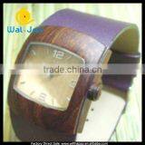 2015 Newest Vogue Hot Sale Charming Wood Case With Genuine Leather Watch(WJ-3927) thumbnail-4
