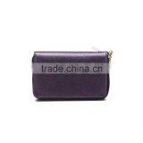Elegant Style Women Wristlet Purse in Deep Purple Clutch Bags PU Leather Credit Card Wallet thumbnail-3