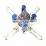 Rough Amethyst Cone Crystal Lapis 8-Point Energy Generator