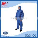 type4/5/6 SMS 55g Non-woven Safety Coverall,protective safety disposable polypropylene coverall with CE FDA