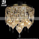 Turkish Hand Blown Glass Crystal Ceiling Lamp Luxury Round Crystal Ceiling Lamp Hallway Corridor Balcony Ceiling Lamp thumbnail-2