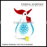 Murano Glass Animals Collections Clear Glass Rooster Figruines