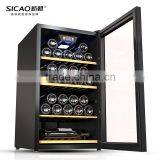 SICAO New Compressor Wine Cellar Cooler Double Layer Glass Door Wine Refrigerators With AC100~240V thumbnail-2
