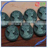 Wholesale Resin Lady Cameo,loose Falt Back Resin Cameos for Jewelry thumbnail-1