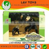 Simulation PVC plastic gorilla toy zoo animals toys 2 IN 1