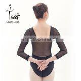2016 Latest Adult Mesh Insert Sexy Gymnastic Leotard thumbnail-3