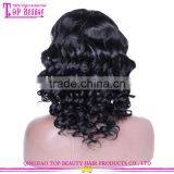 18 Inches Wholesale Price Qingdao Factory Loose Wave Side Part Lace Front Wig Brazilian Human Hair Wig thumbnail-5