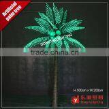 3.0 Meter Height High Standard Outdoor Decoration Green Light Artificial Light Palm Tree