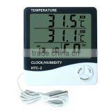 HTC-2, Outdoor and Indoor Used Humidity and Temperature Meter With Probe and Clock