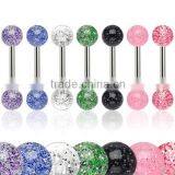 2014 Fashion Acrylic Tongue Barbell Spiral Barbell Tongue Ring Crazy Tongue Rings thumbnail-1