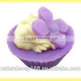 purple flower beauty cake shaped soap