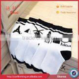 Woman Sock Football Boots Cotton Black and White Tube Sock thumbnail-2
