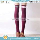 SX-409 Cheap Knee High Socks Young Woman Cute Teen Girl Cartoon Tube Socks Japanese Style Nylon and Silk Foot Sexy Stockings thumbnail-1