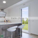 PVC Side Hung Door for Kitchen, Single Sash, Clear Glass