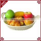 Eco-friendly 3-pc Food or Sundries Receiving Plastic Weave White Wicker Basket thumbnail-6