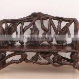 Southeast Asia Style Root Carved Double Seater Chair, Wood Carved Decorative Leisure Chair (BF01-X1164) thumbnail-6